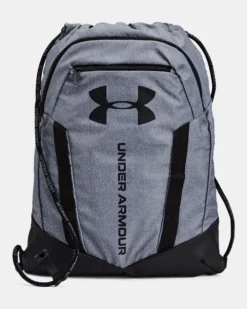 UNDER ARMOUR - Sacca zaino grigia idrorepellente con doppia tasca anteriore