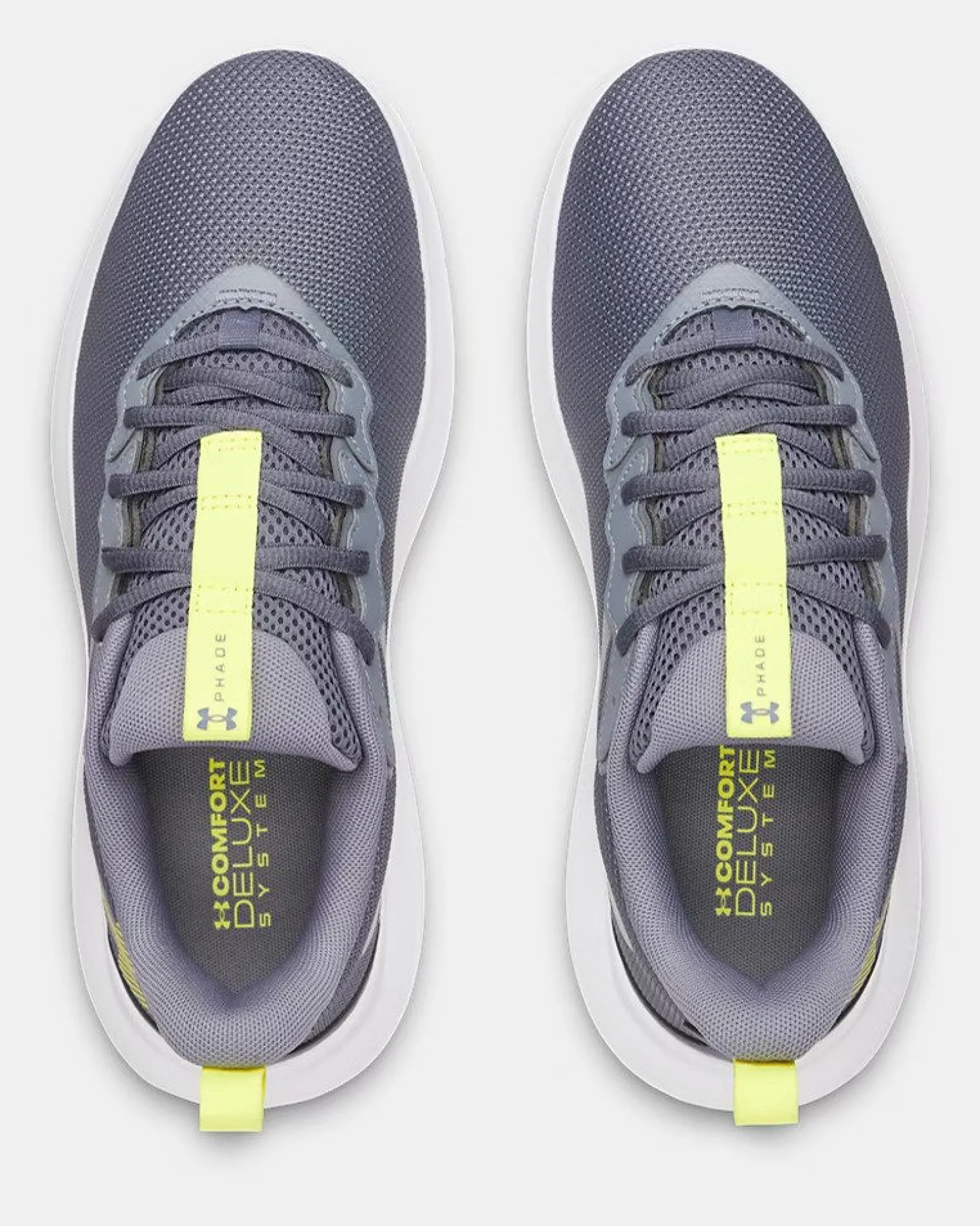 UNDER ARMOUR - SNEAKERS PHADE RN 4 GRIGIE CON DETTAGLI GIALLI DA UOMO, 6010462_0044