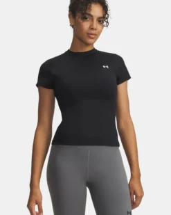 UNDER ARMOUR -T-SHIRT MEZZA MANICA UMOTION FITTED SS EMEA NERA DA DONNA, 6012291_0001