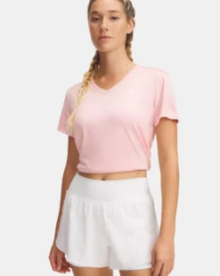 UNDER ARMOUR - T-SHIRT MEZZA MANICA TECH SSV ROSA  DA DONNA, 1384227_0647