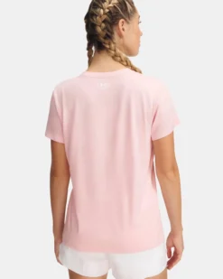 UNDER ARMOUR - T-SHIRT MEZZA MANICA TECH SSV ROSA  DA DONNA, 1384227_0647