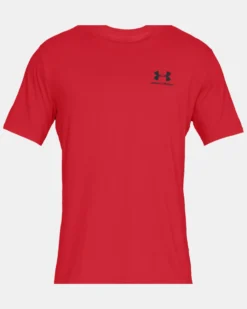 UNDER ARMOUR- T-SHIRT MEZZA MANICA SPORTSTYLE  ROSSA DA UOMO, 1326799_0600