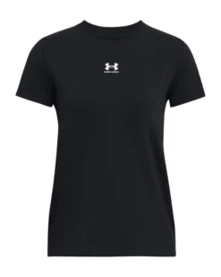UNDER ARMOUR-T-SHIRT MEZZA MANICA OFF CAMPUS CORE SS NERA   DA DONNA, 1383648_0001