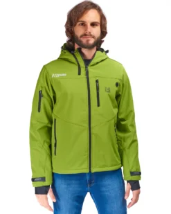 UNIVERS - GIACCA DA CACCIA MOENA VERDE LIME IN SOFTSHELL IMPERMEABILE
