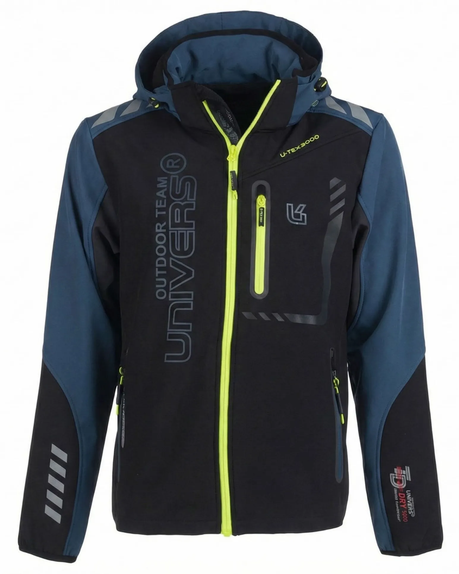 UNIVERS - Giacca softshell water resistant nero e grigio