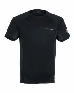 UNIVERS - T-SHIRT EXPLORER UOMO NERA CON INSERTI GRIGI
