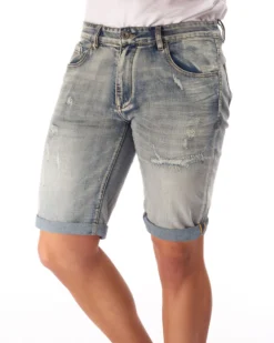 UOMO BERMUDA JEANS ROTTURE