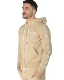 UOMO FELPA FULL ZIP CON CAPPUCCIO