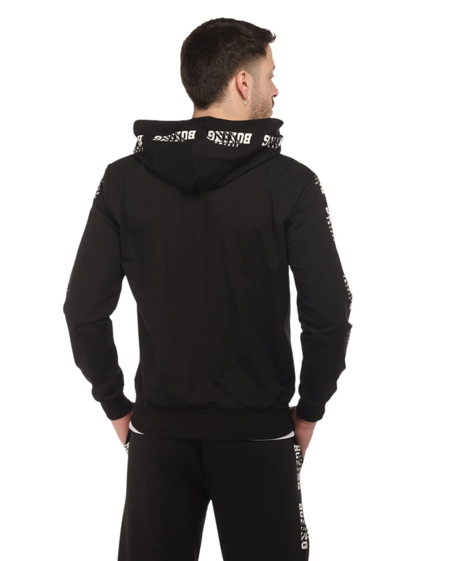 UOMO FELPA FULL ZIP CON CAPPUCCIO
