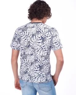 UOMO TSHIRT MEZZA MANICA CON FOGLIE