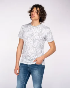 UOMO TSHIRT MEZZA MANICA CON FOGLIE