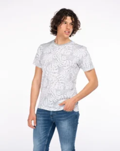 UOMO TSHIRT MEZZA MANICA CON FOGLIE