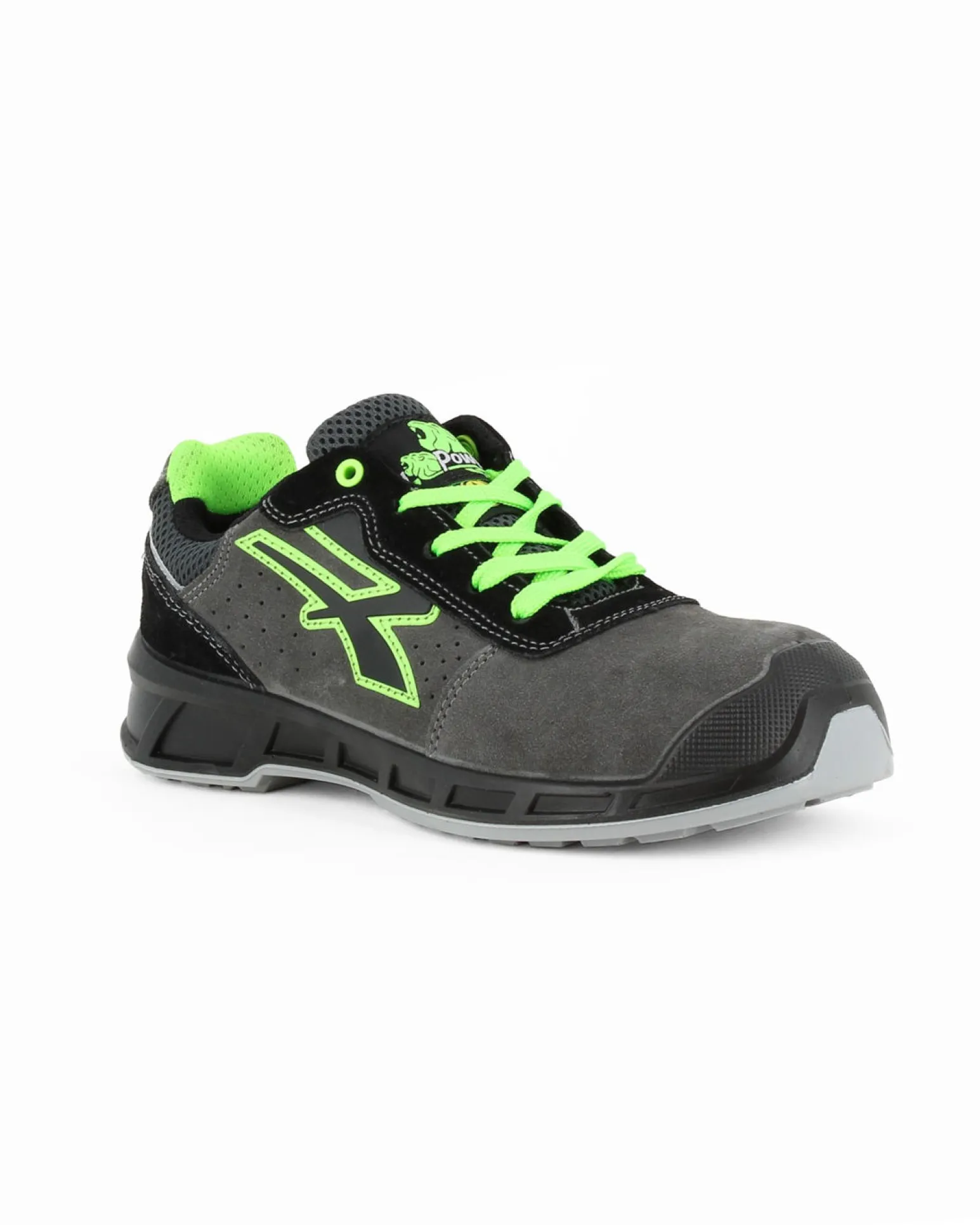 U.POWER - Scarpa antinfortunistica da uomo nera e verde modello TAYLOR