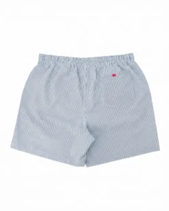 WAIKIKI RUN - BOXER MARE A RIGHE BIANCO E BLU DA UOMO,  SATURNO