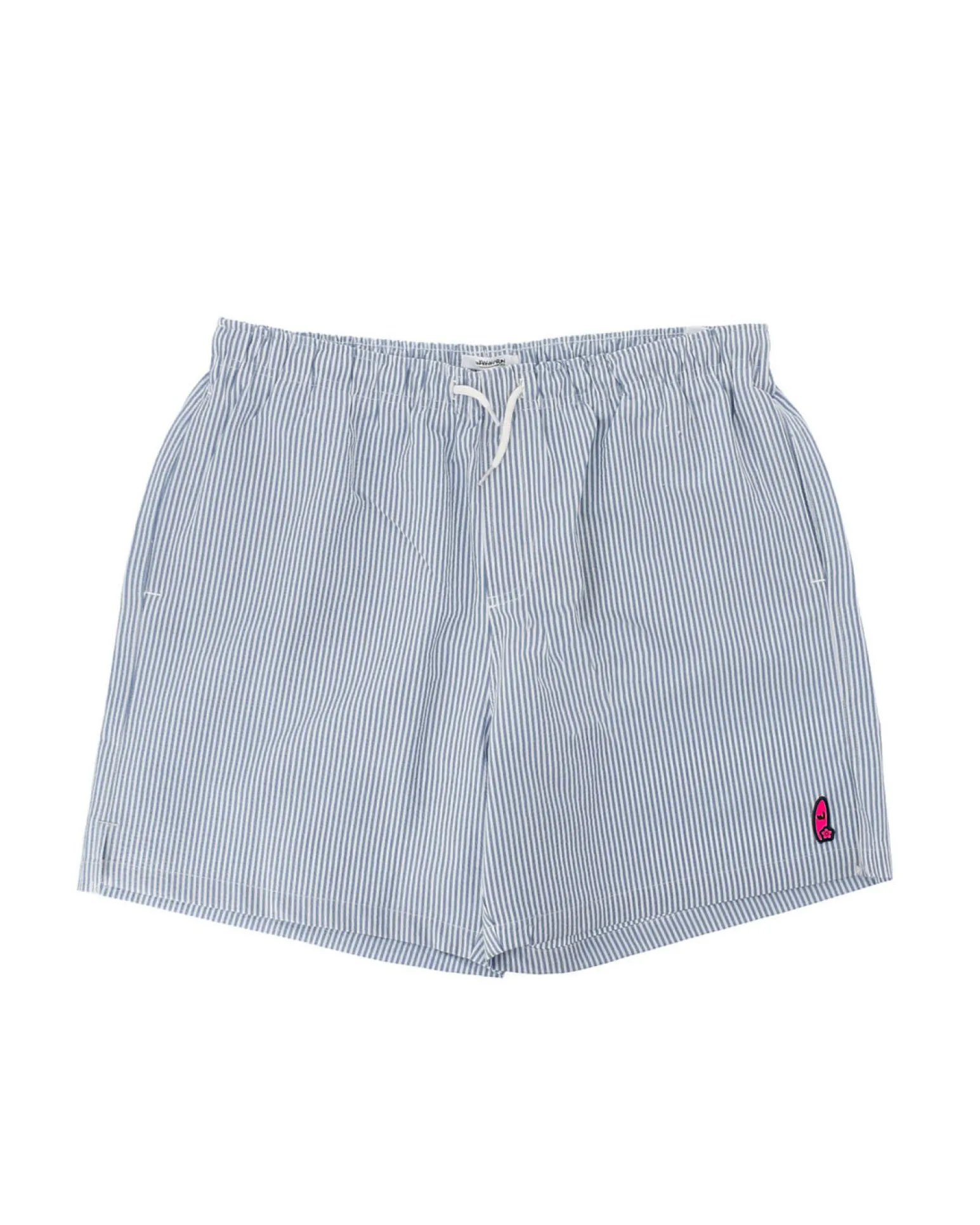 WAIKIKI RUN - BOXER MARE A RIGHE BIANCO E BLU DA UOMO, SATURNO