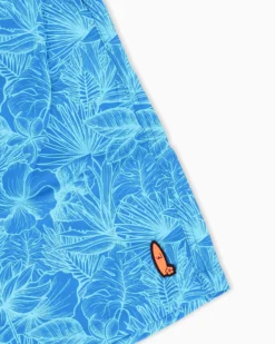 WAIKIKI RUN - BOXER MARE BLU CHIARO CON DETTAGLI GRAFICI CELESTI DA UOMO, MARTE