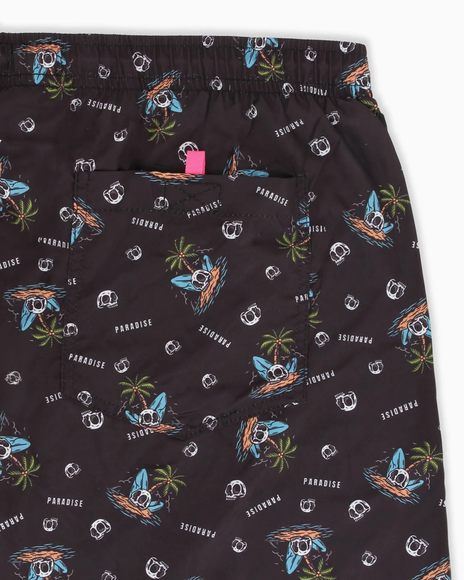 WAIKIKI RUN - BOXER MARE NERO CON DETTAGLI GRAFICI DA UOMO, IBIZA