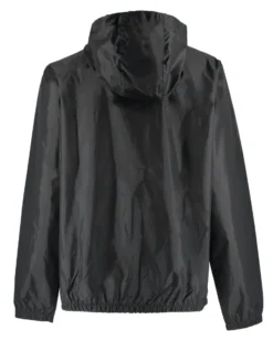 WAIKIKI RUN- K-WAY CON CAPPUCCIO FULL ZIP  UOMO VERDE MILITARE CON DETTAGLI ARANCIONI FLUO - VERANO