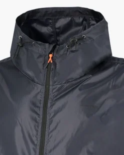WAIKIKI RUN- K-WAY CON CAPPUCCIO FULL ZIP  UOMO  BLU SCURO CON DETTAGLI ARANCIONI FLUO - VERANO
