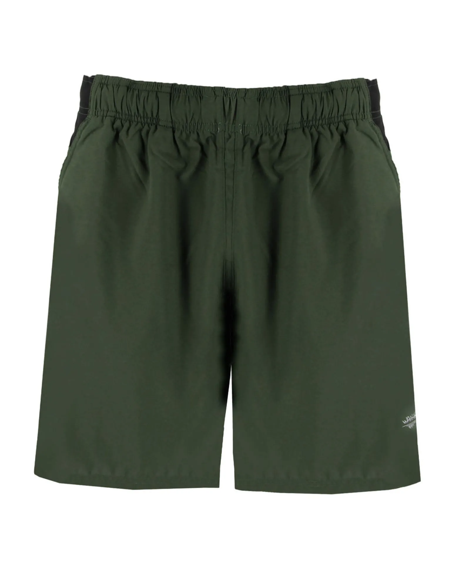 WAIKIKI RUN - PANTALONCINO DA RUNNING VERDE SCURO CON DETTAGLI NERI, RUFO