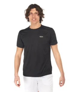 WAIKIKI RUN - T shirt da running nera in meh traspirante