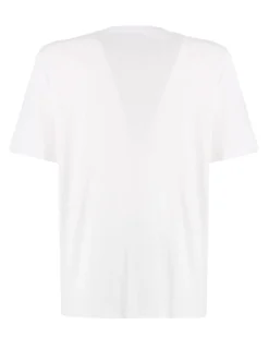 WAIKIKI RUN - T-SHIRT MEZZA MANICA BIANCA CON DETTAGLI A RIGHE VERDI DA UOMO - NETTUNO