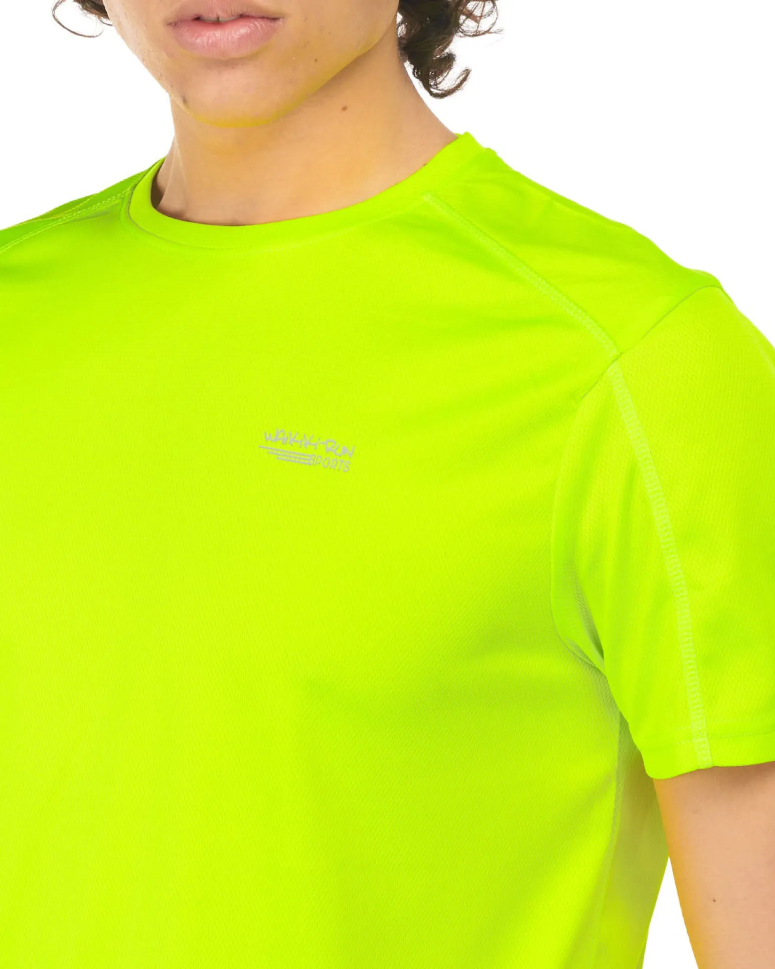 WAIKIKI RUN - T-SHIRT MEZZA MANICA SPORTIVA GIALLO FLUO DA UOMO - ARGO