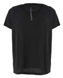 WAIKIKI RUN - T-SHIRT SPORTIVA JAQUARD WAFFLE IN MESH TRASPIRANTE  NERA DA UOMO - PEPE