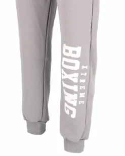 XTREME BOXING - PANTALONE FELPA GRIGIA DA UOMO CON POLSINO