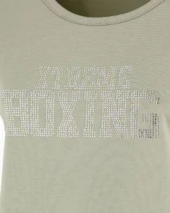 XTREME BOXING - TSHIRT VERDE DA DONNA CON LOGO STRASS