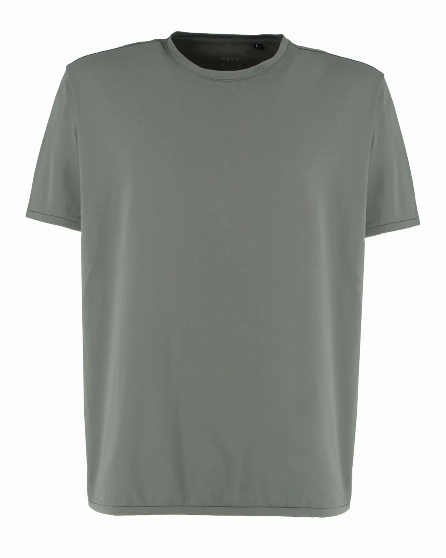 YELLOW DOG - TSHIRT VERDE MUSCHIO MANICA CORTA IN TESSUTO TECNICO