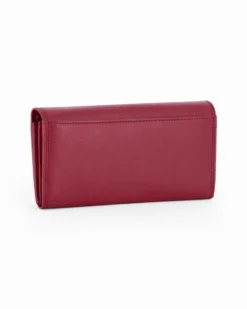 YOU YOUNG COVERI - Portafoglio rosso in VERA PELLE da donna con patta